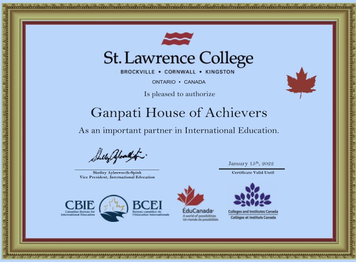St. Lawrence College certificate